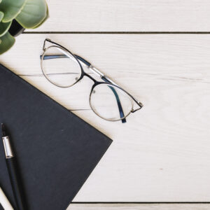 desk office with objects